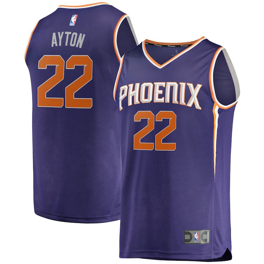 Men Phoenix Suns #22 DeAndre Ayton Fanatics Branded Purple Fast Break Replica NBA Jersey
